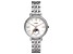 Fossil Women's Jacqueline White Dial, Silver-tone Leather Strap Watch