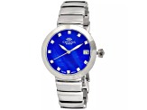 Oniss Women's Prima Collection Blue Dial, Blue Stainless Steel Bracelet Watch