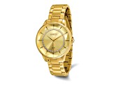 Mason Stainless Steel Yellow IP with Crystal Yellow Dial Watch