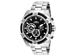 Invicta Bolt 52mm Black Dial Stainless Steel Band Quartz Watch