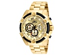 Invicta Bolt 52mm Yellow Dial Stainless Steel Band Quartz Watch