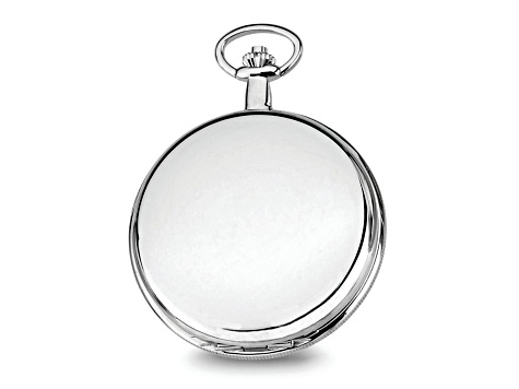Charles Hubert Silver Tone Brass White Skeleton Dial Pocket Watch