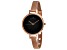 Christian Van Sant Women's Grace Black Dial, Rose Stainless Steel Watch