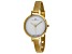 Christian Van Sant Women's Grace White Dial, Yellow Stainless Steel Watch