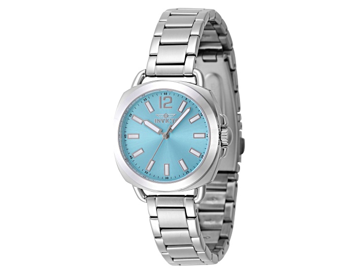 Invicta Wildflower 32mm Light Blue Dial Stainless Steel Bracelet Quartz Watch