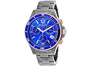 Oceanaut Men's Baltica Special Edition Blue Dial and Bezel, Gunmetal Stainless Steel Watch