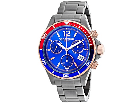 Oceanaut Men's Baltica Special Edition Blue Dial, Two-tone Bezel, Gunmetal Stainless Steel Watch