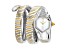 Just Cavalli Women's Glam Chic White Dial, Two-tone Yellow Stainless Steel Watch