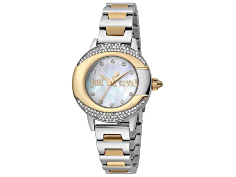 Just Cavalli Women's Glam Chic White Dial, Multicolor Stainless Steel Watch