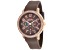 Seapro Women's Swell Brown Dial, Rose Bezel, Brown Silicone Watch