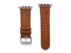 Gametime Tampa Bay Buccaneers Leather Band fits Apple Watch (38/40mm S/M Tan). Watch not included.
