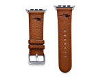 Gametime New England Patriots Leather Band fits Apple Watch (38/40mm S/M Tan). Watch not included.