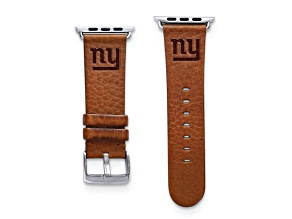 Gametime New York Giants Leather Band fits Apple Watch (38/40mm S/M Tan). Watch not included.