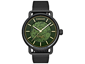 Thomas Earnshaw Men's Boulton 43mm Automatic Green Dial Black Stainless Steel Watch