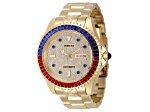 Invicta Crystal Grand Diver 47mm Pave Design Yellow Stainless