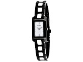 Pulsar Women's Classic White Dial Black Stainless Steel Watch