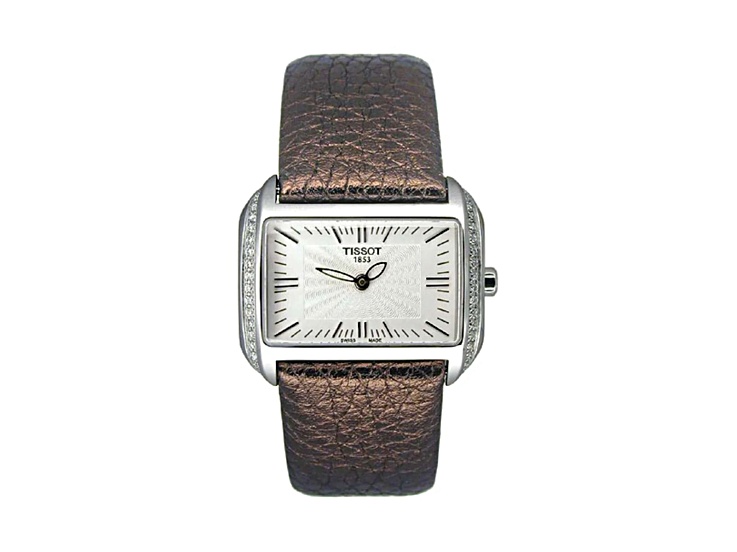 Tissot T-Wave Women's Silver Tone Dial Diamond Bezel Watch