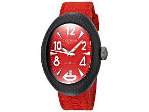 Locman Women's Nuovo Carbonio Red Silicone Strap Watch