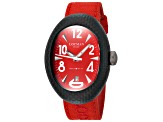 Locman Women's Nuovo Carbonio Red Silicone Strap Watch