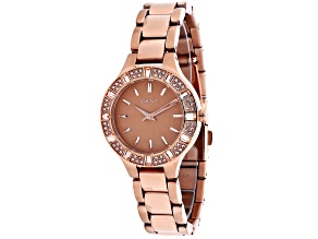 DKNY Women's Chambers Rose Dial, Rose Stainless Steel Bracelet Watch