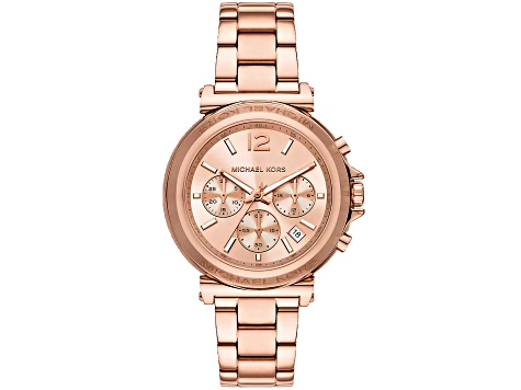 Michael Kors Stainless Steel Quartz Chronograph Watch Women Rose Gold Watches Amazon.com: Michael Kors Runway Chronograph Rose Gold-Tone  main image 4