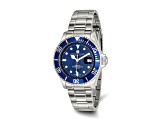 Mens Charles Hubert Stainless Steel Blue Dial Watch