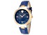 Versace Women's Greca 36mm Quartz Watch with Blue Leather Strap