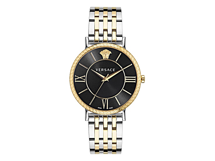 V-Eternal Watch 42MM Two-tone Case Black Guilloché Dial Two-tone