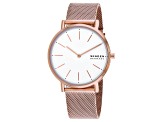 Skagen Women's Signatur White Dial, Rose Stainless Steel Watch