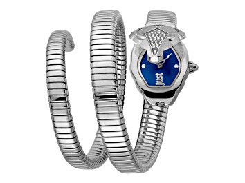 Picture of Just Cavalli Women's Nascosto Blue Dial Stainless Steel Snake Watch