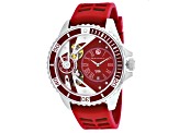 Oceanaut Men's Tide Red Dial, Red Rubber Strap Watch