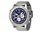 Invicta OCEAN VOYAGE 49.5mm Blue Dial Stainless Steel Quartz Watch