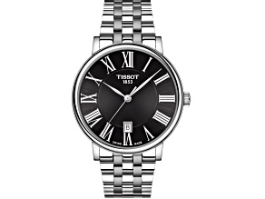Tissot Men's Carson Black Dial Stainless Steel Watch