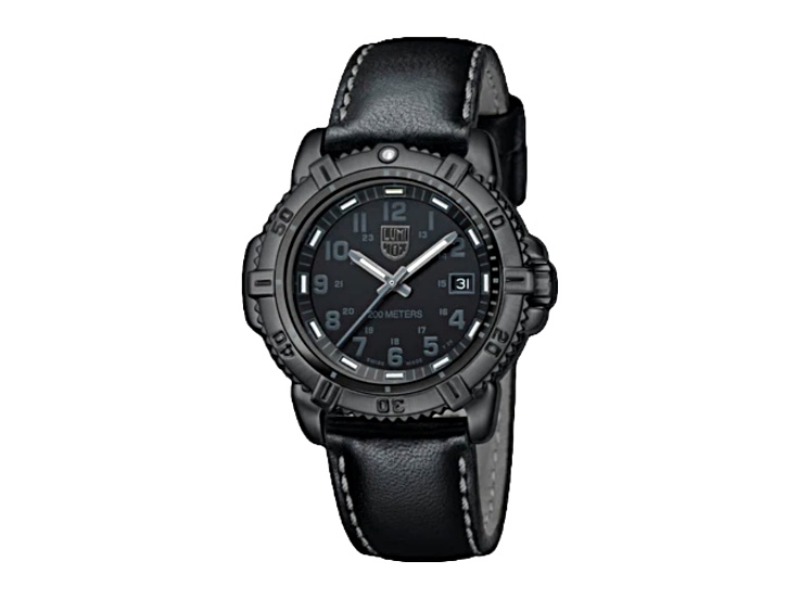 Luminox Women's Series Black Black Dial and Black Leather Band Watch