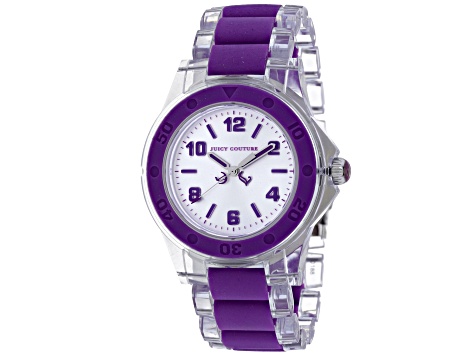 Juicy Couture Rich Girl 41mm Purple Rubber and Colorless  display picture 3
