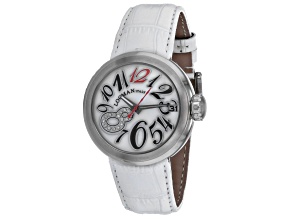Locman Women's Classic White Leather Strap Watch