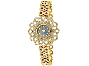 Christian Van Sant Women's Chantilly Black Dial, Yellow Stainless Steel Watch