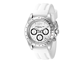 Invicta Men's Speedway 39.5mm Silver Dial Silicone Strap Quartz Watch
