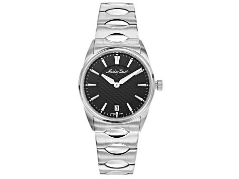 Mathey Tissot Women's Classic Black Dial, Stainless Steel Watch