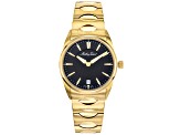 Mathey Tissot Women's Classic Black Dial, Yellow Stainless Steel Watch