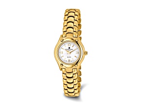 Ladies Charles Hubert Gold-finish White Dial Watch