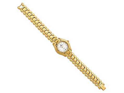 Ladies Charles Hubert Gold-finish White Dial Watch