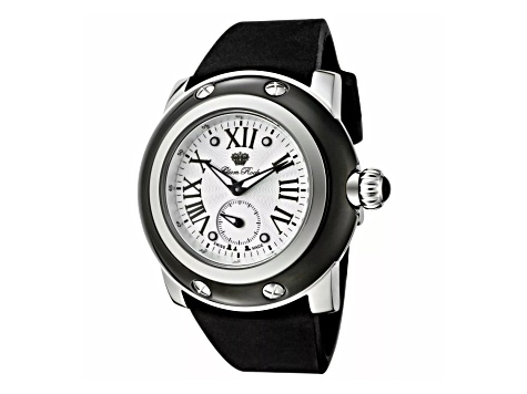 GlamRock Miami Black Unisex Silicone White Dial Stainless Steel