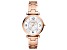 Fossil Women's Carlie White Dial, Rose Stainless Steel Watch