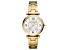 Fossil Women's Carlie White Dial, Yellow Stainless Steel Watch