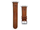 Gametime Minnesota Vikings Leather Band fits Apple Watch (42/44mm M/L Tan). Watch not included.