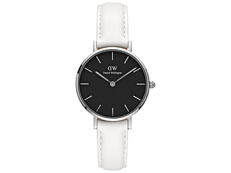 Daniel Wellington Women's Petite 32mm Quartz Watch with White Leather Strap