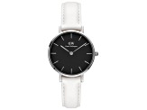 Daniel Wellington Women's Petite 32mm Quartz Watch with White Leather Strap