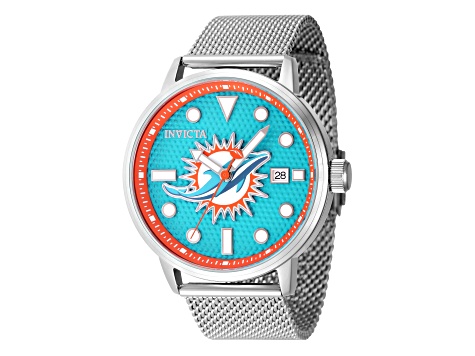 Invicta NFL 44mm Light Blue Dial Miami Dolphins Quartz Watch