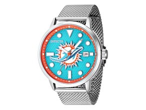 Invicta NFL 44mm Light Blue Dial Miami Dolphins Quartz Watch